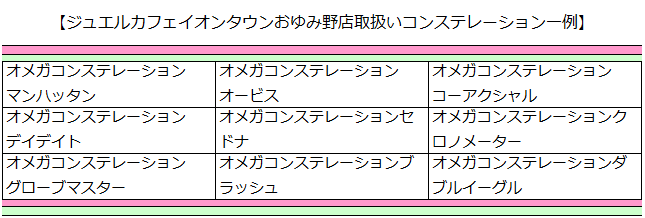 Omega歐米茄Constellation收購表